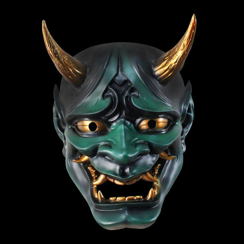 Resin2025 Edition Demon Mask Full Face Horned Cosplay Halloween
