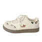 Light women's sneakers - color-blocked, versatile, PU, casual commuting hiking