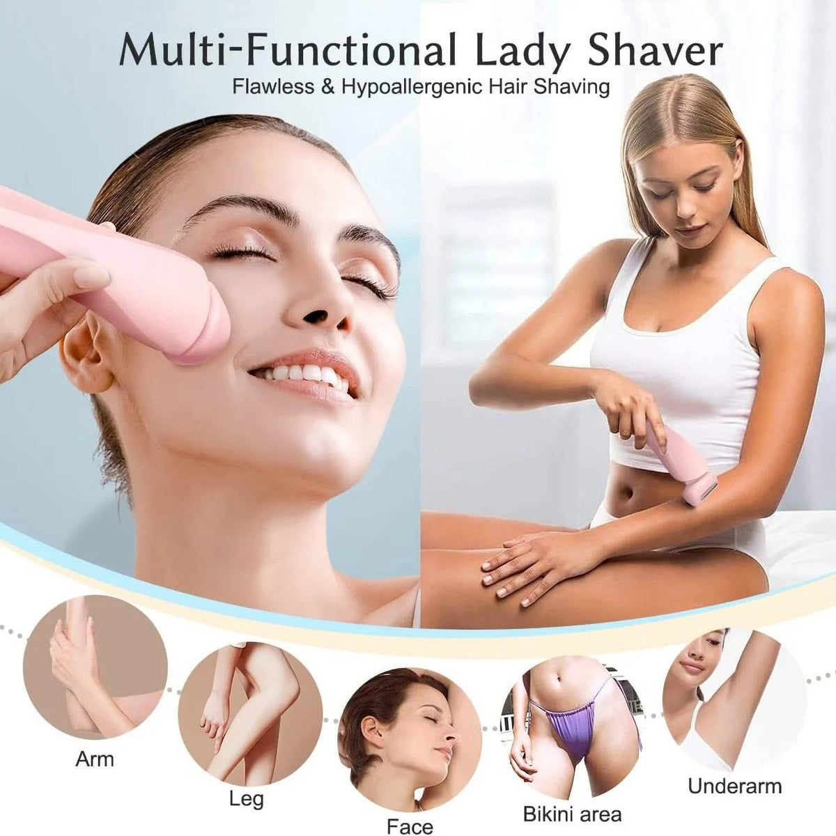 Motor-Driven Shaver 3D Floating Blade Dual-Head Water-Resistant Wet Dry Use Gentle Painless Hair Removal Fall 2025 Self-Maintenance Gift