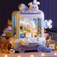 Cartoon Mini Claw Crane Machine Toy for Kids - Plush Rabbit Doll Grabber with Music & Lights