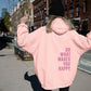 Women's Oversized Hoodie - Loose Back Print, Polyester