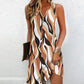 Casual Sleeveless Gradient Summer Dress for Women with V-Neck and Button Details, Knee-Length Sundress-2