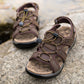 Light men's sandals - open-toe, microfiber leather, casual summer footwear