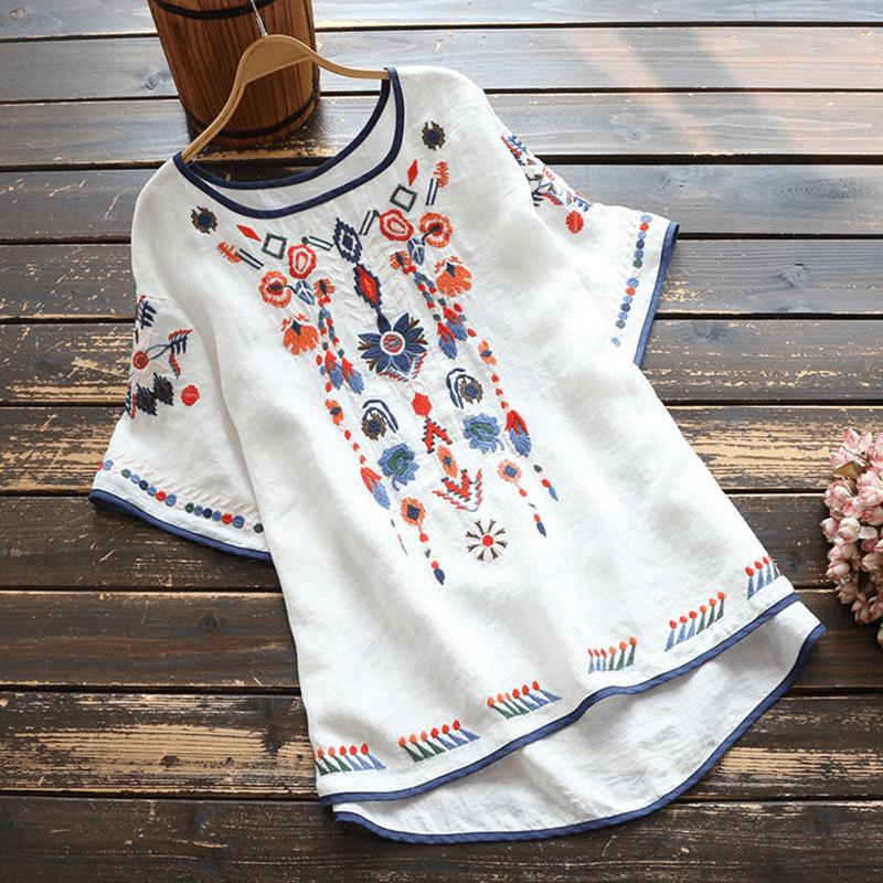 Ethnic Embroidered Blouse for Women, Loose Fit, Elegant Design, Soft Premium Fabric, Versatile for Casual and Formal Wear-6