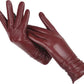 Plush Timeless Women Leather Gloves - Tailored Wool Lined
