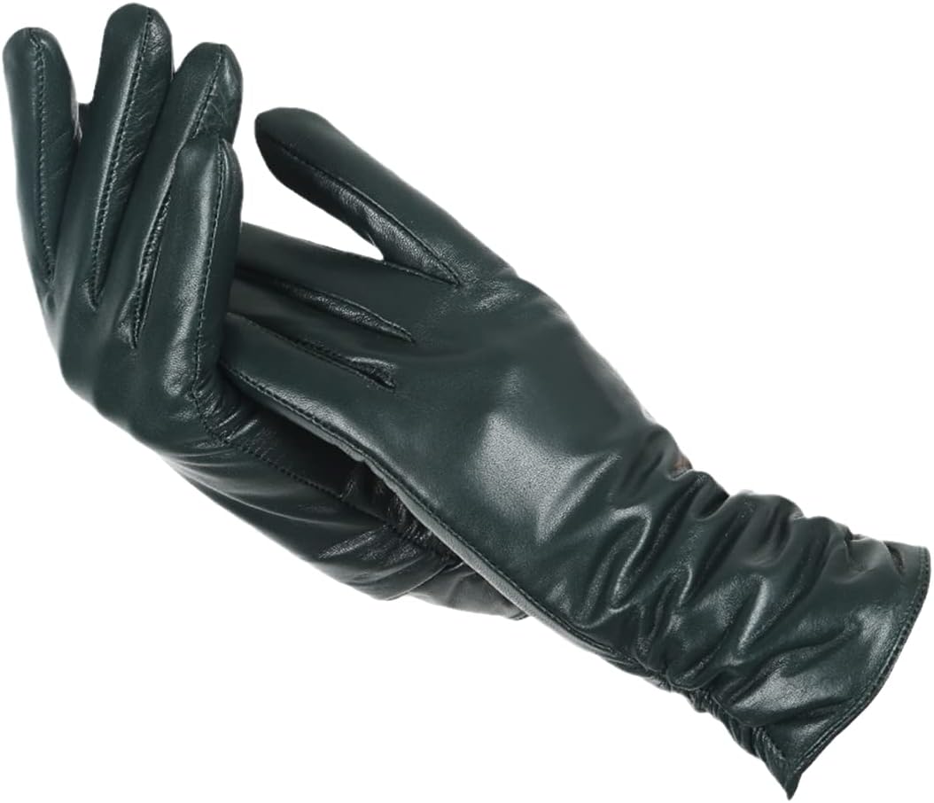 Plush Timeless Women Leather Gloves - Tailored Wool Lined