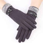 Women’s Insulating Gloves - Fitted Faux Fur Cuff, Cashmere