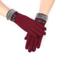 Women’s Insulating Gloves - Fitted Faux Fur Cuff, Cashmere