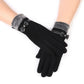 Women’s Insulating Gloves - Fitted Faux Fur Cuff, Cashmere