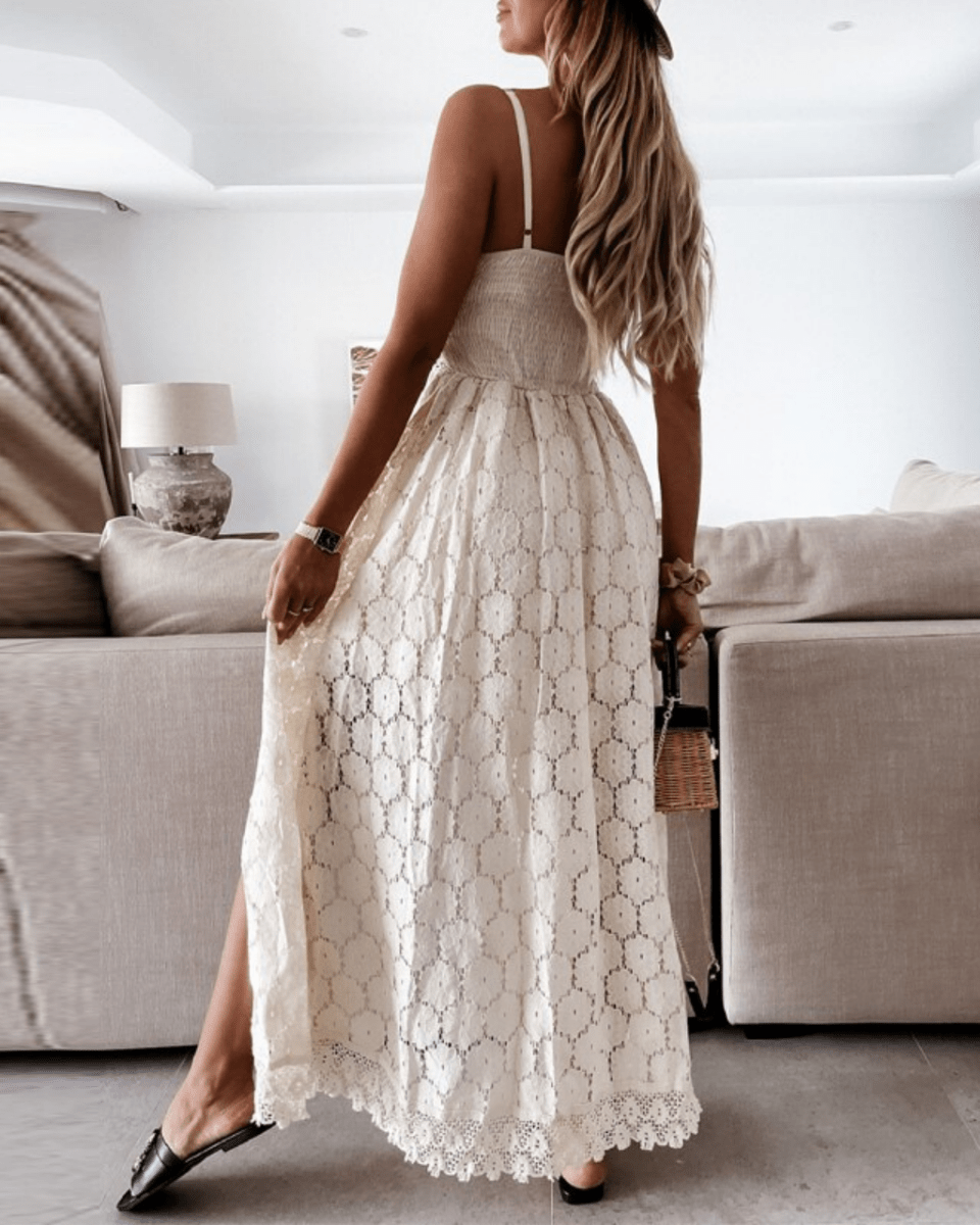 Elegant Boho Womens Dress in Soft Cotton, Knee-Length Summer Dress for Casual Outings and Events-4