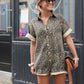 Leopard Print Summer Set for Women, Comfortable Polyester Outfit for Beach and Casual Outings-1