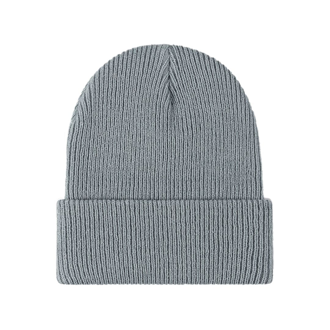Warm Multi-Use Beanie - Folded Cuff Ribbed Knit, Winter