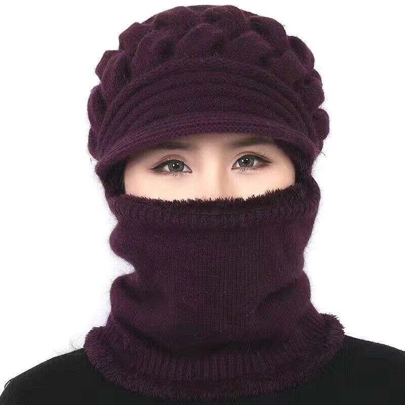 Insulating Women's Winter Hat Kit - Cable Knit, Wool