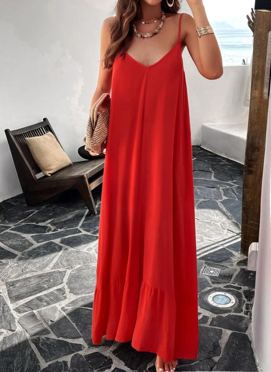 Variant image for Elegant Women's Strap Dress in Solid Color - Versatile Summer and Formal Dresses for All Occasions-9