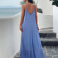 Elegant Women's Strap Dress in Solid Color - Versatile Summer and Formal Dresses for All Occasions-4