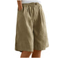 high-waisted, loose-fit with pockets, cotton, for casual summer days – Light women's shorts