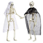 Plastic Halloween Skeleton Couple Props Wedding Veil Decor