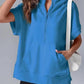 Light Women's Short Sleeve Hoodie - Oversized Knit