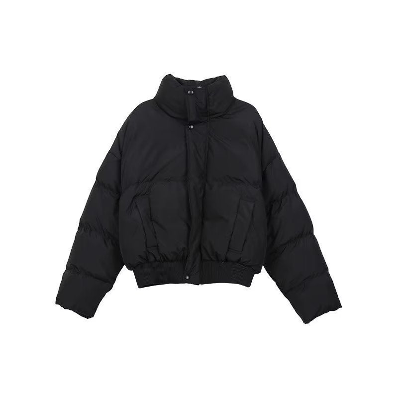 Men's Insulating Short Puffer Coat - Boxy Cropped, Linen
