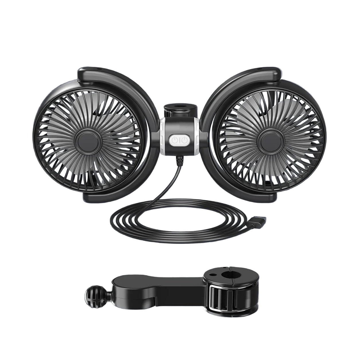 Backseat2025 Edition Car Fans for Pets Dual Cooling With Flexible Airflow Keeps Dogs Calm Summer Travel