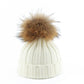 Women's Warm Beanie - Chunky Ribbed, Cotton Blend, Winter