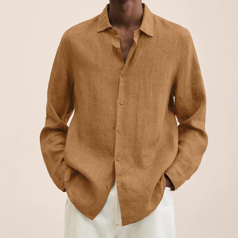Elegant Linen Shirt for Men - Breathable Trendy Fit for All Occasions, Cozy Summer Wear, Multi-Use Casual Attire