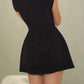 Elegant Mini Dress with Cap Sleeves in Black, White, Pink, Red - Flattering Fit, Soft Polyester Fabric, Multiple Sizes Available-2