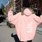 Women's Oversized Hoodie - Loose Back Print, Polyester