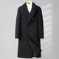 Structured Warm Overknee Wool Coat - Double Breasted, Winter
