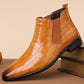Men's Supportive Chelsea Boots - High Top Croc Leather