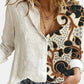 Variant image for Elegant Floral Print Women's Chemise Nightgown with Long Sleeves and Relaxed Fit in White-43