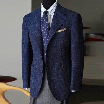 Light classic men's blazer jacket - slim-fit, blended, for business casual events