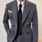 Light men's suit - timeless double-breasted Italian cut, for business, office-ready