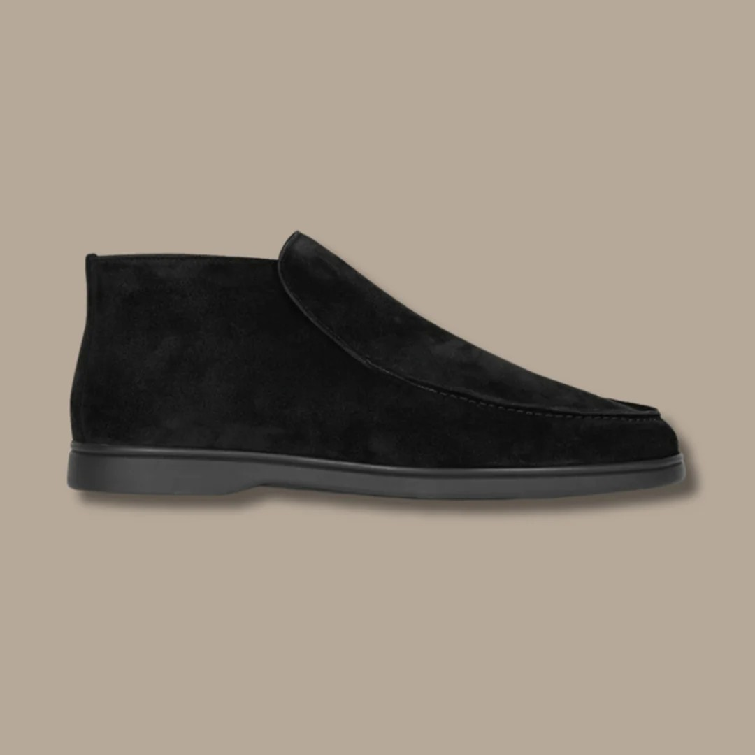 Variant image for Men's Suede Loafers in Black, Comfortable Fit, Timeless Design for All Seasons, Versatile Casual and Formal Style-1