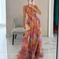 Floral Maxi Dress for Women, Adjustable Back Closure, Summer Wedding Guest Dress, Elegant and Comfortable-1
