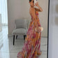 Floral Maxi Dress for Women, Adjustable Back Closure, Summer Wedding Guest Dress, Elegant and Comfortable-3