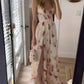 Floral Empire Women's Dress, Elegant Fit and Flare Design for Summer and Formal Events, Knee-Length, Comfortable Fabric-1