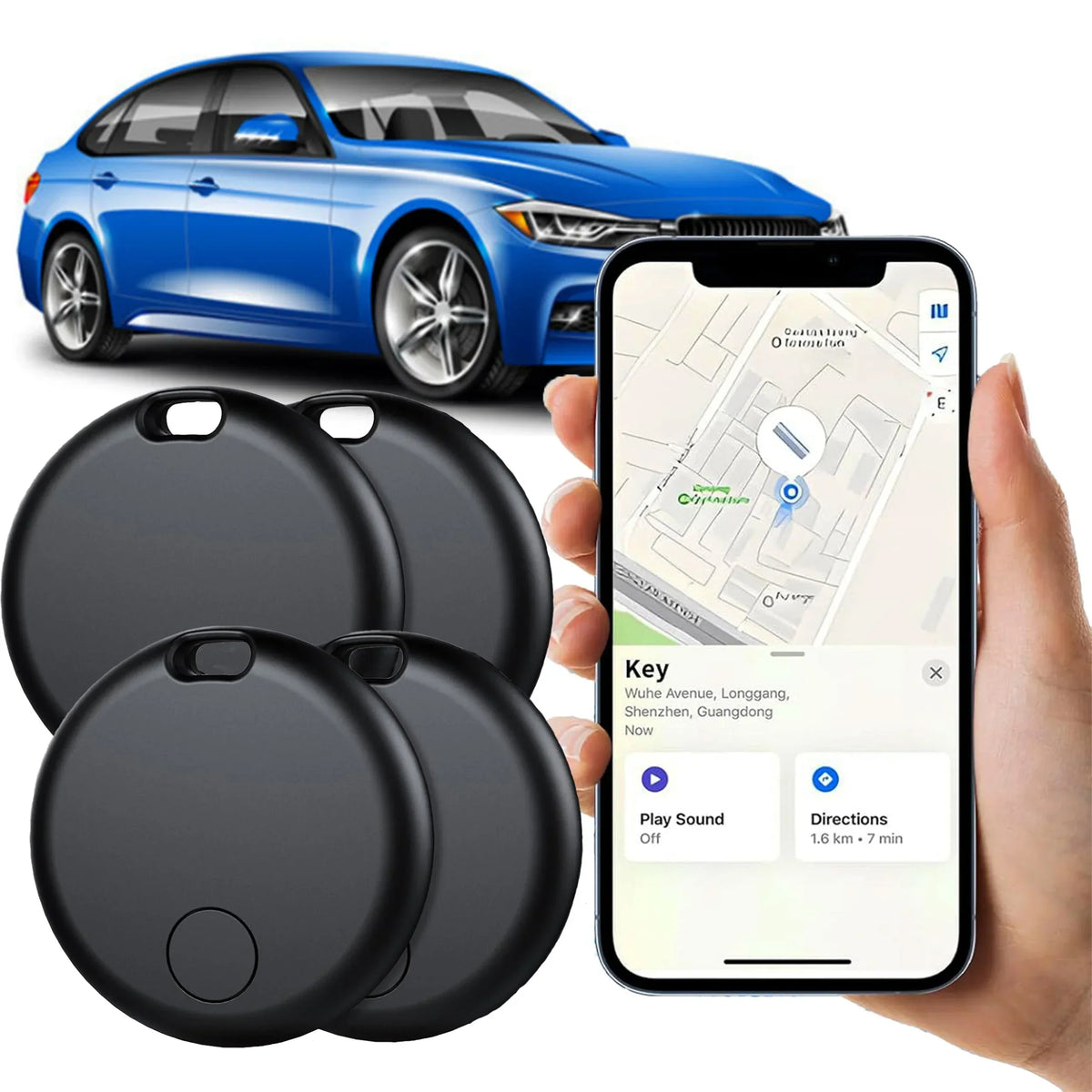 GPS Airtag Tracker Travel-Friendly Iphone Android No Subscription