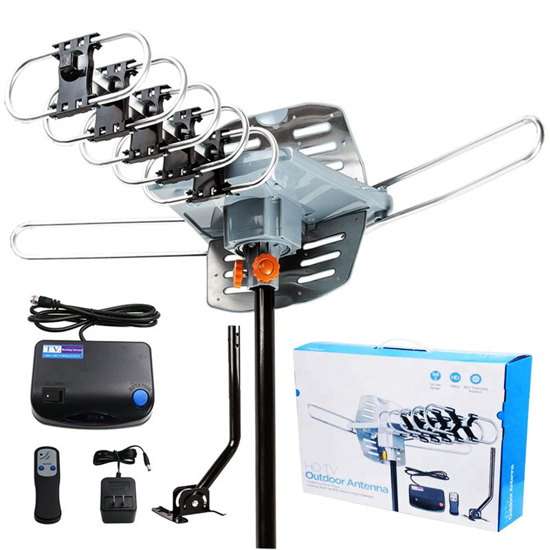 HD Outdoor TV Antenna 990 Mile Range Rotatable Mast