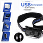 Tactical Head Flashlight Recharge Water-Resistant Motion Sensor