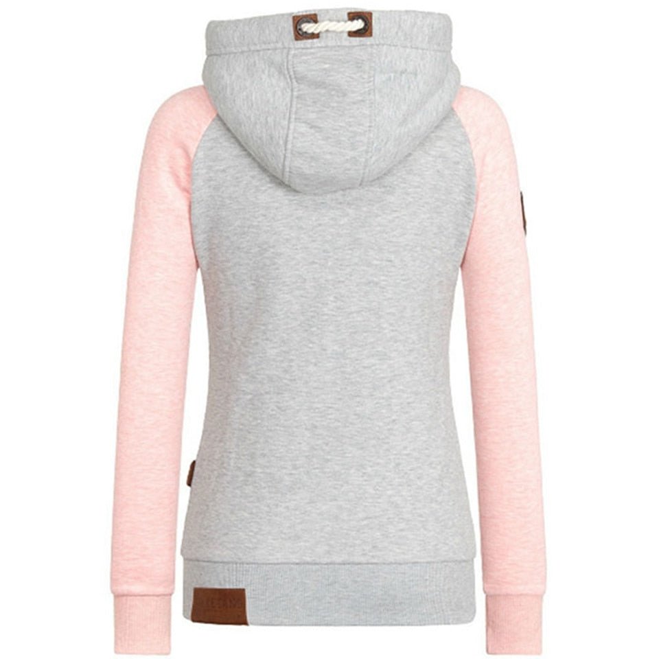 Plush Women’s Hoodie Jacket - Raglan, Cotton, Casual
