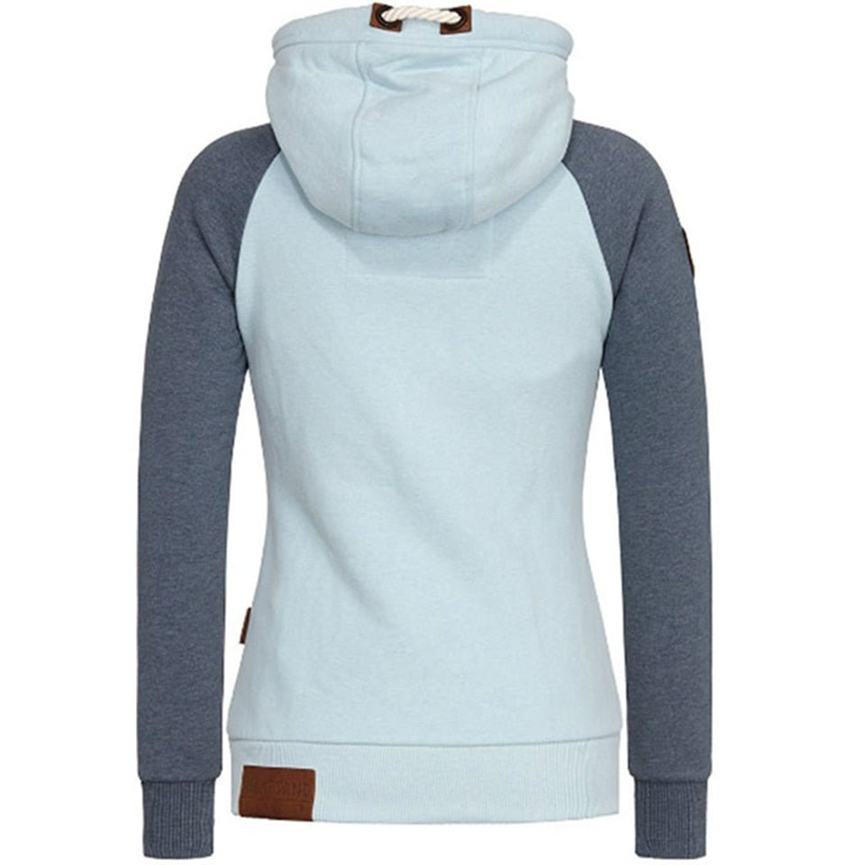 Plush Women’s Hoodie Jacket - Raglan, Cotton, Casual