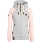 Plush Women’s Hoodie Jacket - Raglan, Cotton, Casual