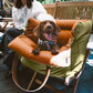 Pet Outing Lathe Deluxe Faux Leather Dog Car Seat - Travel-Friendly Booster Bed for Cats and Dogs