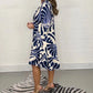 Elegant Women's Summer Dress with Graceful Print, Loose Fit, and Knee-Length Design for Garden Parties and Beach Walks-2
