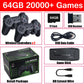 TikTok Viral Fall 2025, 20,000+ Games, Comes with 2 Cordless Controllers – 4K TV Game Stick 64GB Retro Gaming Console