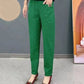 Variant image for Comfortable Women's Cotton Pants with Elastic Waistband, Relaxed Slim Fit, Multiple Colors Available-9