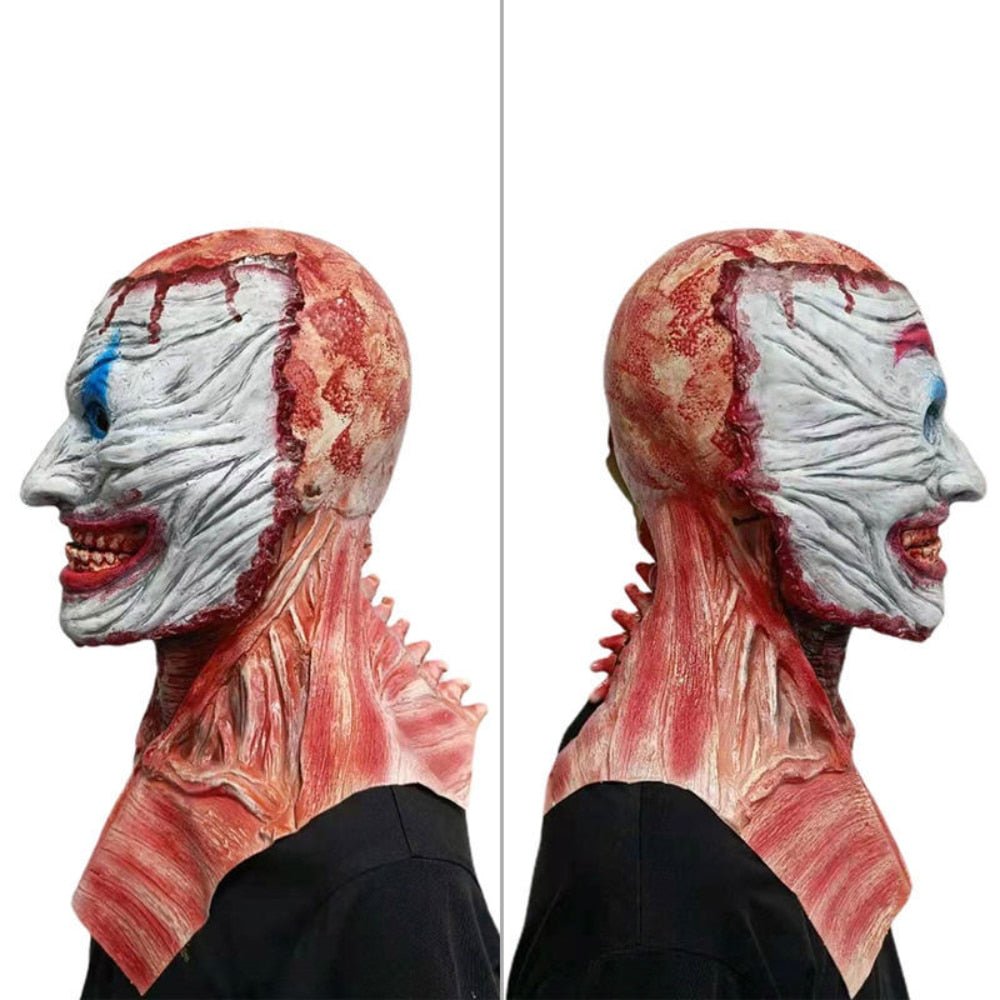 Creepy Full-Face Double Layer Halloween Mask - Terrifying Costume Accessory for Adults, Great for Parties and Events