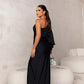 Variant image for Elegant Black Satin Dress with Flattering Cut for Women's Cocktail and Formal Occasions-55