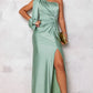 Elegant Black Satin Dress with Flattering Cut for Women's Cocktail and Formal Occasions-4